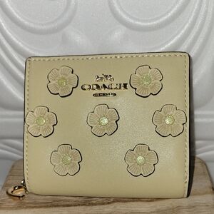 Coach Beige Floral Wallet